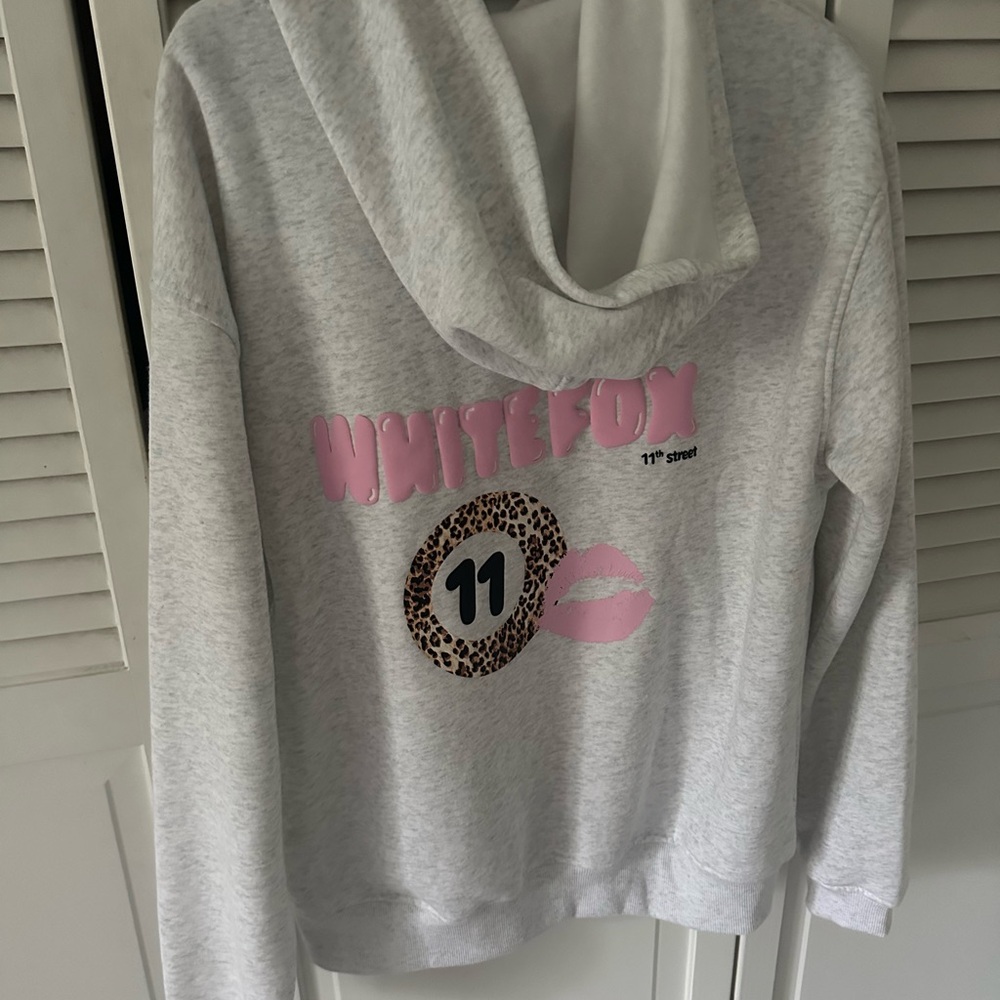 White Fox Hoodie NWT